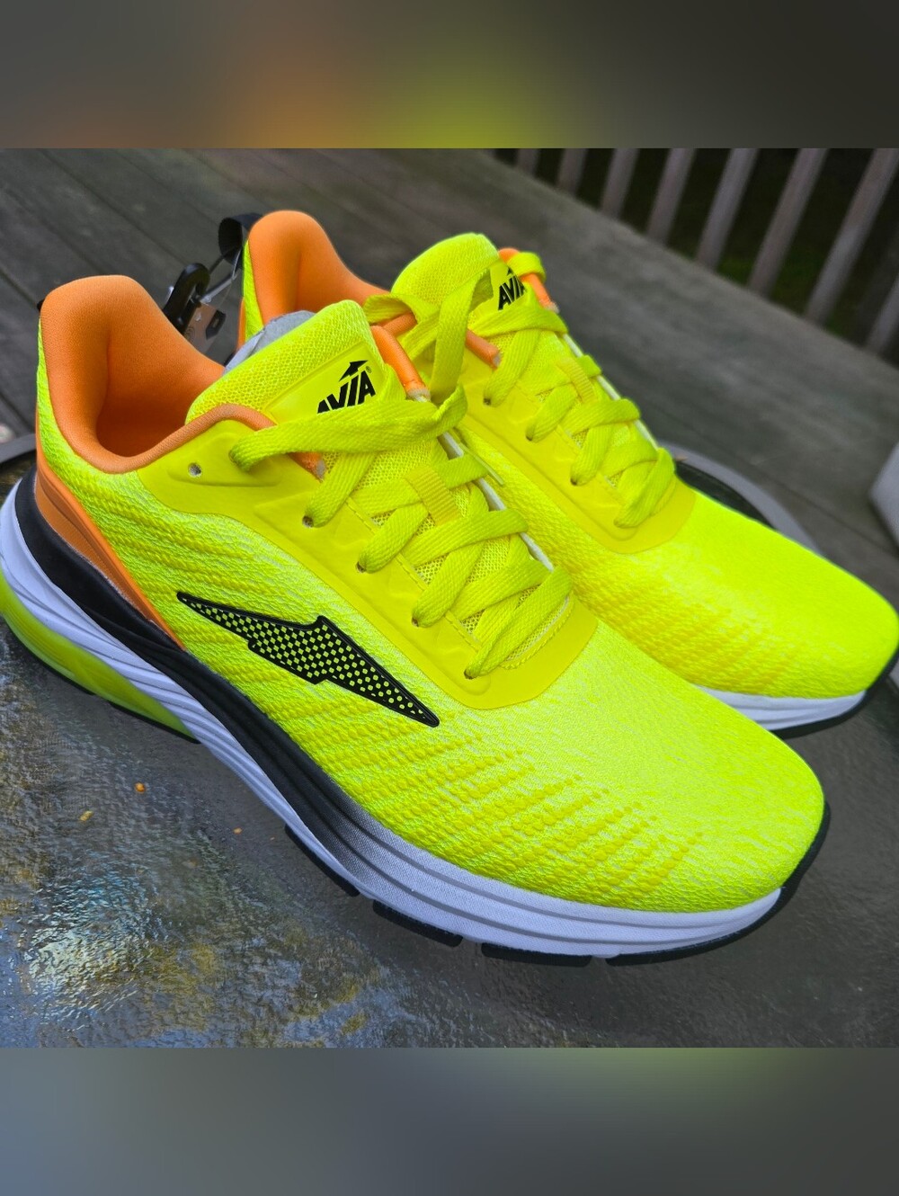 Avia Neon Yellow and Orange Men’s Athletic Running Shoes